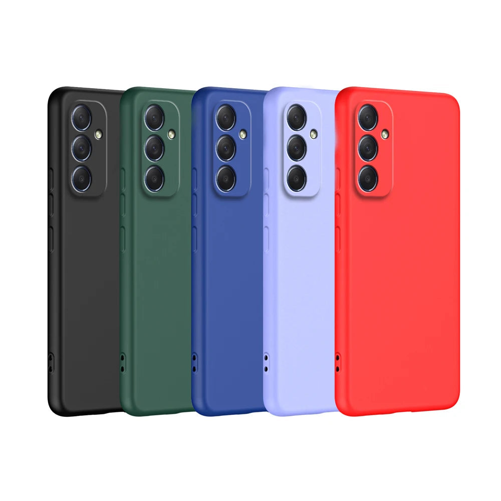 Original Solid Silicone Phone Case for Samsung Galaxy A55 A35 A25 A15 A05 A05S A04 A04S A04E A14 A24 A34 A54 5G Cover Cases